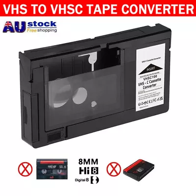 VHS To VHSC Tape Converter Player VHS-C Tapes VHS-C Cassette Motorized Adapter • $52.95