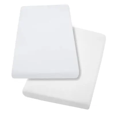 Next To Me Crib Fitted Sheets Cotton Jersey Bedside Crib 51cm X 85cm Pack Of 2 • £8.99