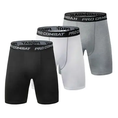 Mens Compression Shorts Base Layer Briefs Pant Thermal Running Fitness Yoga NICE • £4.91