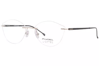 Morel Lightec 30164S DN03 Eyeglasses Frame Women's Gold/Black Rimless 54mm • $129.95