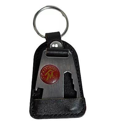 Vintage Marlboro Country Store Bottle Opener Multi Tool Leather Key Chain • $9.89