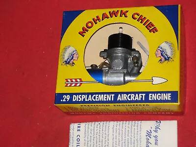 # New Vintage 1948 Ok Mohawk Chief 29 Gas Spark Ignition Model Airplane Engine • $14.95