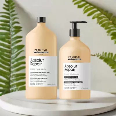 LOREAL Absolut Repair Gold Quinoa + Protein  SHAMPOO 1500ml & CONDITION 750ml • $89.95