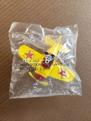 Vintage Diecast Mickey Mouse Toy Pilot Yellow Airplane DecoPac Disney Toy • $18