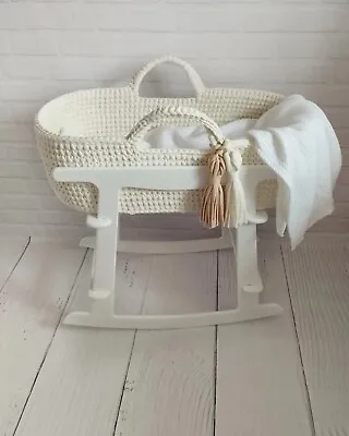 Baby Moses Basket Boho Baby Bassinet With Stand • $176