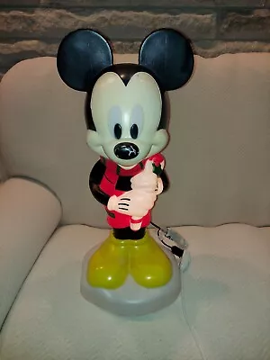 Mickey Mouse W/  Candy Cane Lighted Christmas Blow Mold Decor 24  Tall   • $39.95