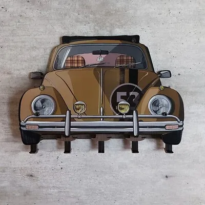 Wall Key Holder Rack Hanger Home Decor - Racing Beetle Volkswagen • $59.99