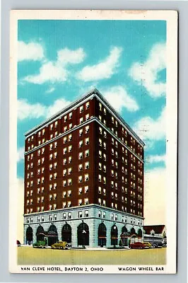 Dayton OH-Ohio Van Cleve Hotel & Wagon Wheel Bar Antique Vintage Postcard • $7.99