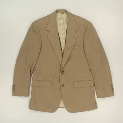 Joseph & Lyman Men's Sports Coat Size 40* Tan 100% Cashmere VTG USA Made • $44.16