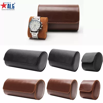 Portable Travel Watch Storage Box Leather Watch Roll Display Case Watch Box • $22.79