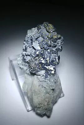 **STUNNING-Golden Chalcopyrite Galena Quartz Crystals On Matrix Mine Bulgaria** • $40