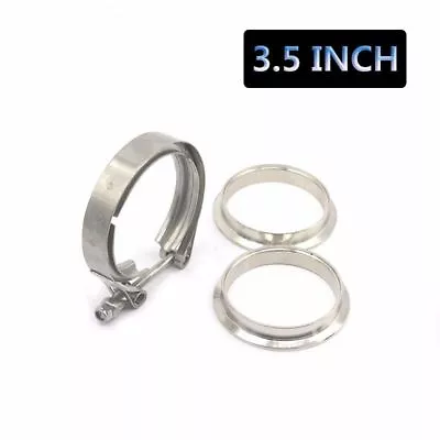 $18.48 • Buy 3.5'' V-Band Flange & Clamp Kit For Turbo Exhaust Downpipes Stainless Mild Steel