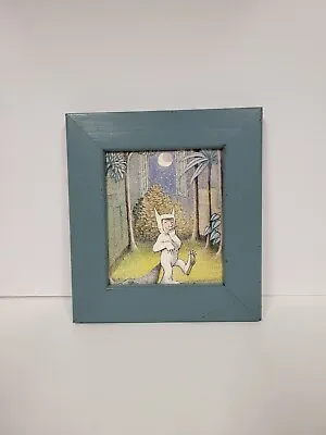 Maurice Sendak Where The Wild Things Are Framed Picture. Rustic Blue Frame. • $25