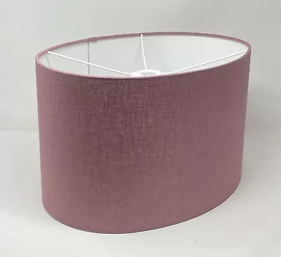 £30.50 • Buy Lampshade Mauve Textured 100% Linen Oval Light Shade