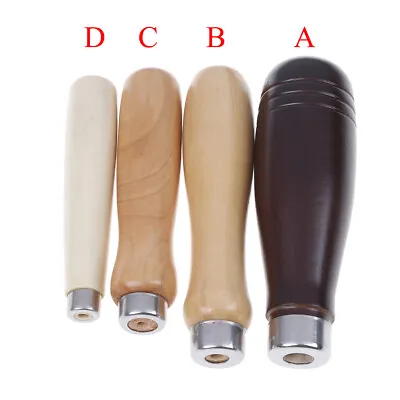 $8.83 • Buy 3Pcs Wooden File Handle Fit Home Tool Stainless Steel Ring Hardwood DIY Gif~ci