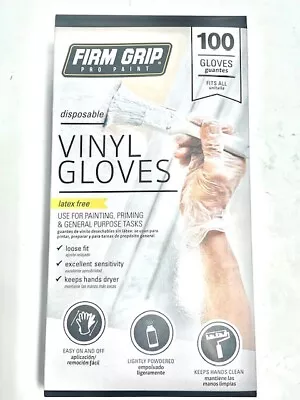 FIRM GRIP Pro Paint Disposable Vinyl Gloves Latex Free 13690 (100 Gloves)  • $15.99