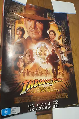 Indiana Jones 4 The Kingdom Of The Crystal Skull 2008 Australia DVD Promo Poster • $17.50