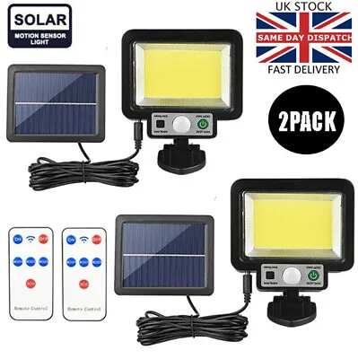 £11.96 • Buy Solar Power LED PIR Motion Sensor Wall Light Security Outdoor Garden Flood Lamp