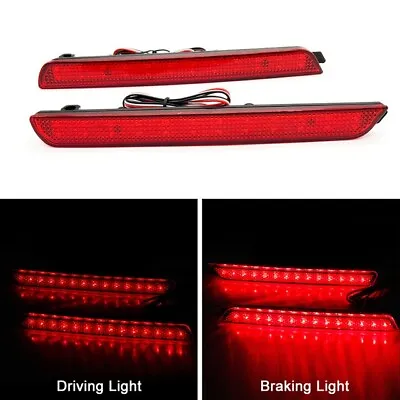 2x Red Lens Led Rear Bumper Reflector Tail Brake Lights For Mazda 3 Mazdaspeed3 • $21.99