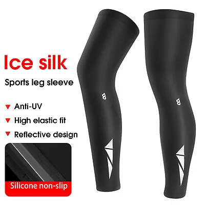 WEST BIKING Sunscreen Ice Silk Sports Cycling Leg Warmers Breathable Leg Covers • $12.58