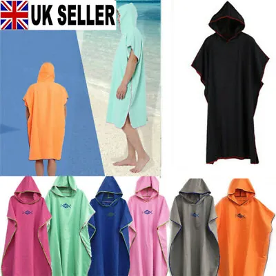 £18.60 • Buy Men Women Changing Robe Towel Bath Hooded Quick Dry Beach Towel Poncho Bathrobe
