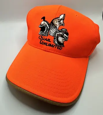 Quail Unlimited Blaze Orange Hat Strap Back By SIGNATURES OSFM • $10