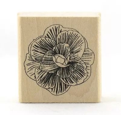 Dahlia Flower Wood Mounted Rubber Stamp Martha Stewart NEW Garden Floral Summer • $5.10