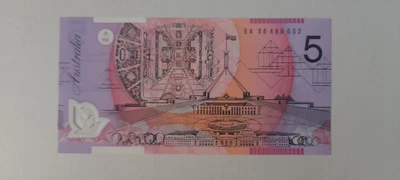$70 • Buy 1996 UNC $5 Fraser/Evans Last Prefix EA96. 