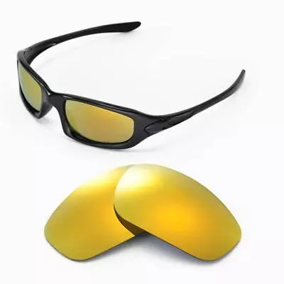 New Walleva Polarized 24K Gold Replacement Lenses For Oakley Fives 4.0 • $16.99