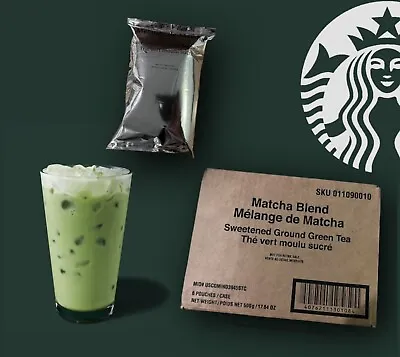 NEW STARBUCKS  6 Bags MATCHA BLEND SWEETENED  GREEN TEA POWDER 17.6 Oz Aug 2024 • $114