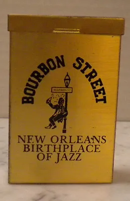 Bourbon Street King Size Metal Cigarette Case Vintage Made - USA W/ Original Box • $15