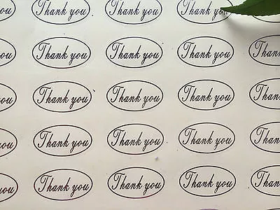 10-100Silver Thank You Wedding /Party Invitation Transperent Sticker  Env Seal • $9.70