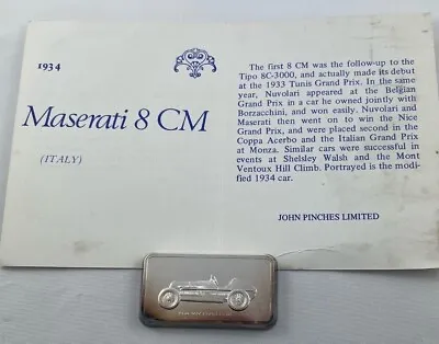 £74.96 • Buy 1934 Maserati 8 CM - Lord Montagu Collection Of Great Car Ingots -