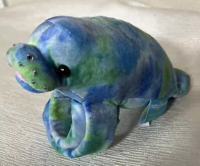 Turtle Tracks Family Tie Dye Manatee Magic Plush Stuffed Toy 8  Blue • $6.80