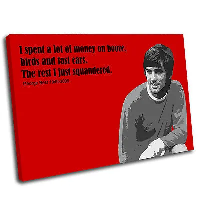 £31.67 • Buy George Best Canvas Wall Art Print Framed Picture PREMIUM  Zz