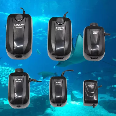 £12.11 • Buy Style Silent Aquarium Air Pump Fish Tank Quiet Single/Twin Valve Tropical Marine