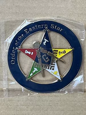 Eastern Star Masonic Car Emblem Square Cut-Out Metal Decal - NEW • $15