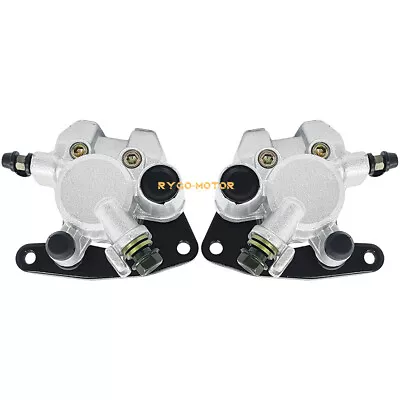 Front Brake Calipers & Pads For Yamaha ATV Big Bear 400 YFM400 YFM400F 2000-2012 • $19.99