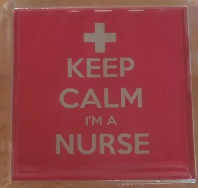 £3 • Buy Pink - Keep Calm Im A Nurse  Coaster