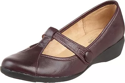Naturalizer Women's Kernsy T-Strap Loafer Spiked Plum Leather 5M • $29.99