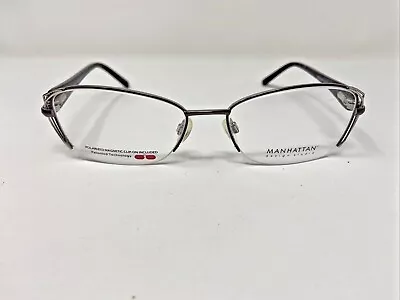 MANHATTAN Eyeglasses Frames MDX S3306 80 52-17-135 Purple/Silver Half Rim CB05 • $42.25