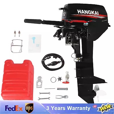 HANGKAI 12HP 2Stroke Fishing Boat Engine Outboard Motor Long Shaft Water Cooled • $1075