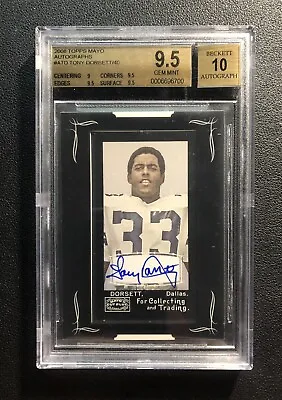 Tony Dorsett 2008 Topps Mayo Autographs /40 BGS 9.5 Gem Mint 10 AUTO Framed Mini • $299.99