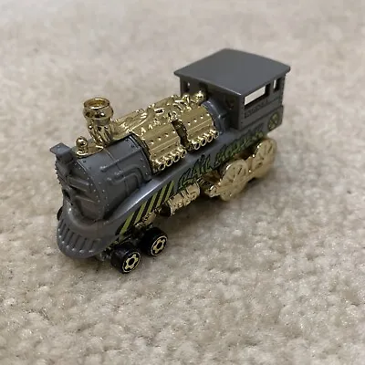 Hot Wheels Rail Rodder Gray Gold Diecast Toy Train Engine 1995 Vintage Mattel • $7.22