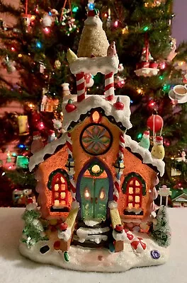 Vintage Holiday Time Christmas Village SWEET DREAMS CHURCH: Gingerbread & Candy • $35.95