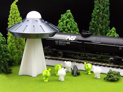 UFO KIT - Area 51 Rocket Flying Saucer Space Alien Spaceship - HO Scale 3D Print • $14.49