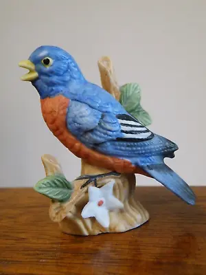 Vintage BLUEBIRD BLUE BIRD On BRANCH Ceramic FIGURINE #00749 Small 2-1/2  • $13.99