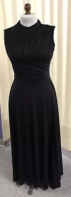 1970s Vintage “Halston Style” Black Evening Dress • $15