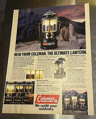 1984 COLEMAN ULTIMATE LANTERN Vintage Full Page Magazine Ad • $5