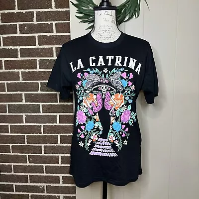 Hasta Siempre Women's La Catrina Graphic T-Shirt Black Size M • $9.99